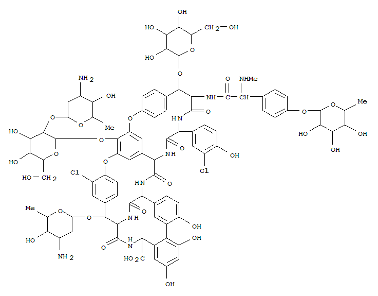 Vancomycin,22-O-(3-amino-2,3,6-trideoxy-a-L-ribo-hexopyranosyl)-3-(3-chloro-4-hydroxyphenyl)-3-de(2-amino-2-oxoethyl)-10-dechloro-3''-demethyl-49-de[4-methyl-2-(methylamino)-1-oxopentyl]-49-[(2R)-[4-[