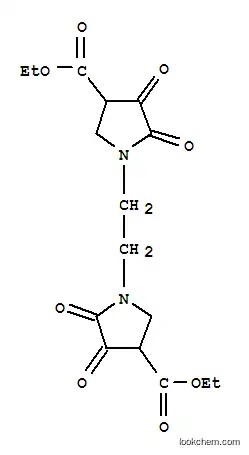 Molecular Structure of 7399-16-8 (3-Pyrrolidinecarboxylicacid, 1,1'-(1,2-ethanediyl)bis[4,5-dioxo-, diethyl ester (9CI))