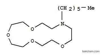 Molecular Structure of 75006-53-0 (13-hexyl-1,4,7,10-tetraoxa-13-azacyclopentadecane)