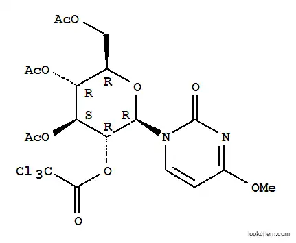 Molecular Structure of 7506-40-3 ([4,5-diacetyloxy-6-(acetyloxymethyl)-2-(4-methoxy-2-oxo-pyrimidin-1-yl )oxan-3-yl] 2,2,2-trichloroacetate)