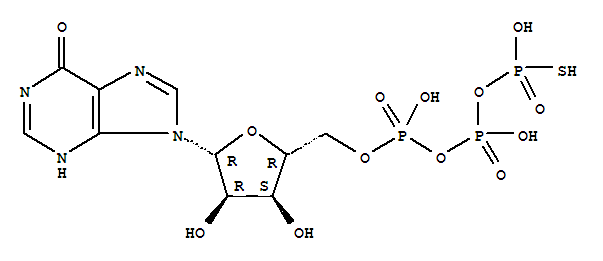 Inosine 5'-(trihydrogendiphosphate), P'-anhydride with phosphorothioic acid
