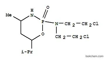 Molecular Structure of 78220-01-6 (N,N-bis(2-chloroethyl)-4-methyl-2-oxo-6-propan-2-yl-1-oxa-3-aza-2$l^{5 }-phosphacyclohexan-2-amine)
