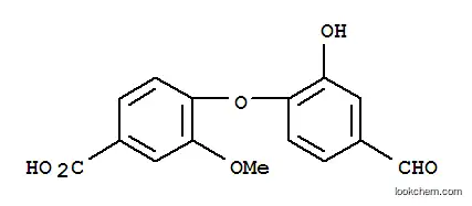Molecular Structure of 81827-48-7 (4-(4-formyl-2-hydroxyphenoxy)-3-methoxybenzoic acid)
