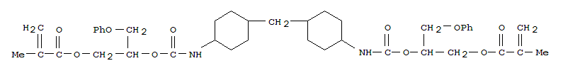2-Propenoic acid,2-methyl-,methylenebis[4,1-cyclohexanediyliminocarbonyloxy[2-(phenoxymethyl)-2,1-ethanediyl]]ester (9CI)