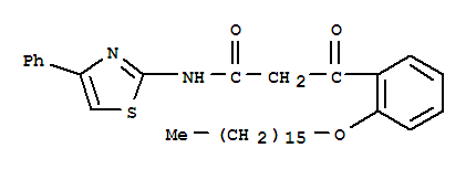 Benzenepropanamide,2-(hexadecyloxy)-b-oxo-N-(4-phenyl-2-thiazolyl)-