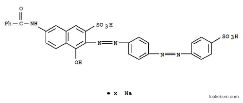 Molecular Structure of 83221-50-5 (7-(benzoylamino)-4-hydroxy-3-[[4-[(4-sulphophenyl)azo]phenyl]azo]naphthalene-2-sulphonic acid, sodium salt)