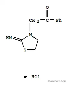Molecular Structure of 83846-65-5 (2-(2-iminothiazolidin-3-yl)-1-phenylethan-1-one monohydrochloride)
