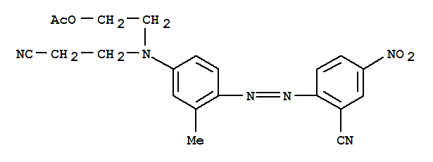 Benzonitrile,2-[2-[4-[[2-(acetyloxy)ethyl](2-cyanoethyl)amino]-2-methylphenyl]diazenyl]-5-nitro-