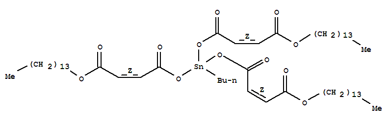 5,7,12-Trioxa-6-stannahexacosa-2,9-dienoicacid, 6-butyl-6-[[1,4-dioxo-4-(tetradecyloxy)-2-butenyl]oxy]-4,8,11-trioxo-,tetradecyl ester, (Z,Z,Z)- (9CI)