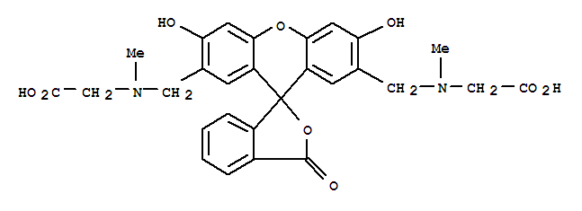84522-13-4,N,N'-[(3',6'-dihydroxy-3-oxospiro[isobenzofuran-1(3H),9'-[9H]xanthene]-2',7'-diyl)bis(methylene)]bis[N-methylglycine],Spiro[isobenzofuran-1(3H),9'-[9H]xanthene],glycine deriv.