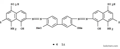 Molecular Structure of 84559-91-1 (tetralithium 6,6'-[(3,3'-dimethoxy[1,1'-biphenyl]-4,4'-diyl)bis(azo)]bis[4-amino-5-hydroxynaphthalene-1,3-disulphonate])