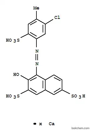 Molecular Structure of 84696-60-6 (4-[(5-chloro-4-methyl-2-sulphophenyl)azo]-3-hydroxynaphthalene-2,7-disulphonic acid, calcium salt)