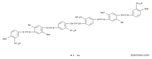 Molecular Structure of 85188-15-4 (tetrasodium 4,4'-bis[[2-methoxy-4-[(4-methoxy-3-sulphonatophenyl)azo]-5-methylphenyl]azo]stilbene-2,2'-disulphonate)