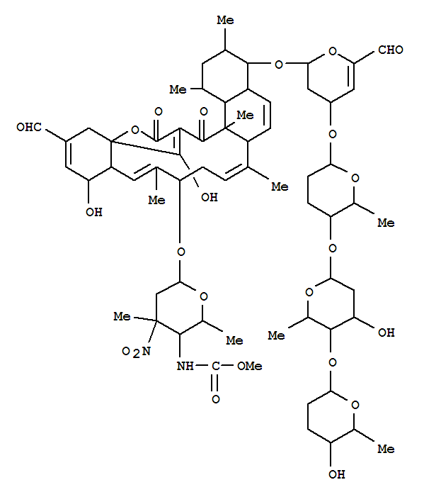 85209-36-5,18H-16a,19-Metheno-16aH-benzo[b]naphth[2,1-j]oxacyclotetradecin-15-carboxaldehyde,4-[[(2R,4R)-4-[[(2S,5R,6S)-5-[[2,6-dideoxy-4-O-[(2S,5R,6S)-tetrahydro-5-hydroxy-6-methyl-2H-pyran-2-yl]-a-L-ribo-hexopyranosyl]oxy]tetrahydro-6-methyl-2H-pyran-2-yl]oxy]-6-formyl-3,4-dihydro-2H-pyran-2-yl]oxy]-1,2,3,4,4a,6a,9,10,12a,13,16,20,20a,20b-tetradecahydro-13,21-dihydroxy-1,3,7,11,20a-pentamethyl-18,20-dioxo-10-[[2,3,4,6-tetradeoxy-4-[(methoxycarbonyl)amino]-3-C-methyl-3-nitro-b-D-xylo-hexopyranosyl]oxy]-,(1S,3S,4S,4aS,TetrocarcinA, 4A-de(acetyloxy)-4A,5A-didehydro-6A-oxo-; Tetrocarcin K
