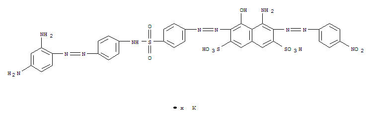 2,7-Naphthalenedisulfonicacid,4-amino-6-[2-[4-[[[4-[2-(2,4-diaminophenyl)diazenyl]phenyl]amino]sulfonyl]phenyl]diazenyl]-5-hydroxy-3-[2-(4-nitrophenyl)diazenyl]-,potassium salt (1: )