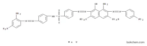Molecular Structure of 85223-29-6 (4-amino-6-[[4-[[[4-[(2,4-diaminophenyl)azo]phenyl]amino]sulphonyl]phenyl]azo]-5-hydroxy-3-[(4-nitrophenyl)azo]naphthalene-2,7-disulphonic acid, potassium salt)