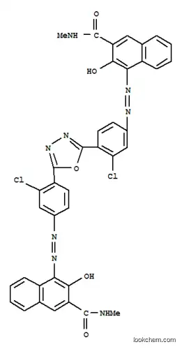 Molecular Structure of 90427-34-2 (4,4'-[1,3,4-oxadiazole-2,5-diylbis[(3-chloro-4,1-phenylene)azo]]bis[3-hydroxy-N-methylnaphthalene-2-carboxamide])