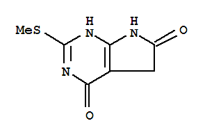 3H-Pyrrolo[2,3-d]pyrimidine-4,6-dione,5,7-dihydro-2-(methylthio)- cas  90662-11-6