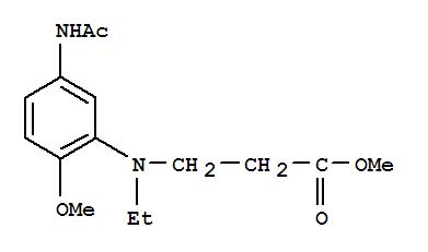 93805-19-7,methyl N-[5-(acetylamino)-2-methoxyphenyl]-N-ethyl-beta-alaninate,methyl N-[5-(acetylamino)-2-methoxyphenyl]-N-ethyl-beta-alaninate