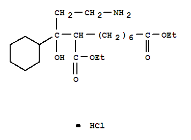 Nonanedioic acid,2-(3-amino-1-cyclohexyl-1-hydroxypropyl)-, diethyl ester, hydrochloride (9CI)