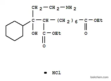 Molecular Structure of 93942-59-7 (diethyl 2-(3-amino-1-cyclohexyl-1-hydroxypropyl)nonanedioate hydrochloride)