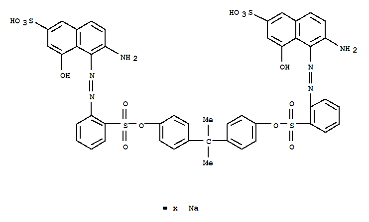 2-Naphthalenesulfonicacid,5,5'-[(1-methylethylidene)bis(4,1-phenyleneoxysulfonyl-2,1-phenyleneazo)]bis[6-amino-4-hydroxy-,sodium salt (9CI)