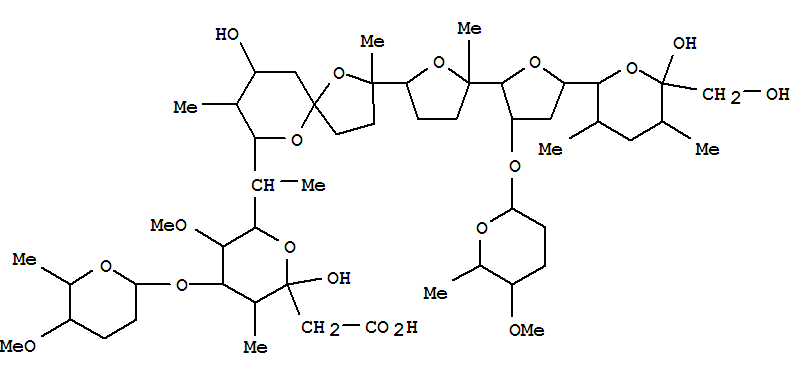 SEMDURAMICIN,30-HYDROXY-5-(TETRAHYDRO-5-METHOXY-6-METHYL-2H-PYRAN-2-YL)- (9CI)