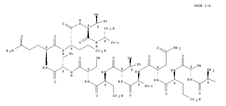 L-Valine, L-a-aspartyl-L-alanyl-L-a-glutamyl-L-asparaginyl-L-leucyl-L-isoleucyl-L-a-aspartyl-L-seryl-L-phenylalanyl-L-glutaminyl-L-a-glutamyl-L-isoleucyl-