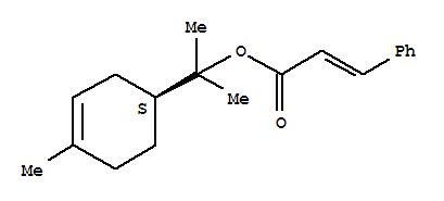 Molecular Structure of 10024-56-3 (2-Propenoic acid,3-phenyl-, 1-methyl-1-(4-methyl-3-cyclohexen-1-yl)ethyl ester, (S)- (9CI))