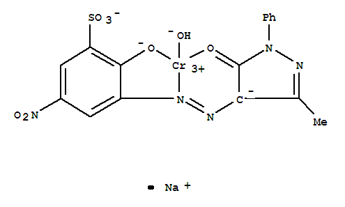 Chromate(1-),[3-[2-[4,5-dihydro-3-methyl-5-(oxo-kO)-1-phenyl-1H-pyrazol-4-yl]diazenyl-kN1]-2-(hydroxy-kO)-5-nitrobenzenesulfonato(3-)]hydroxy-, sodium (1:1),(T-4)-