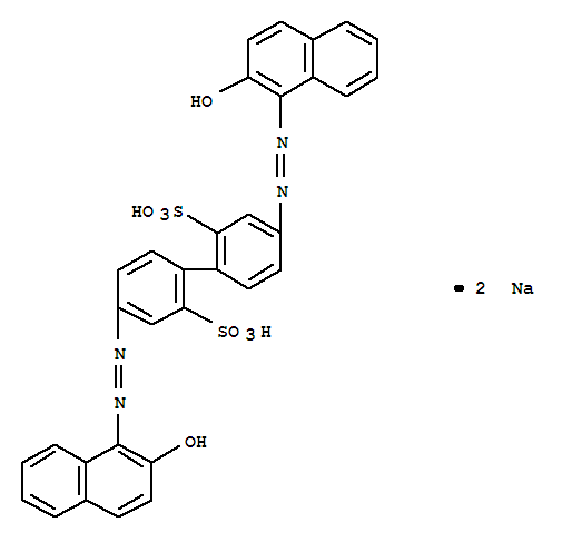 [1,1'-Biphenyl]-2,2'-disulfonicacid, 4,4'-bis[2-(2-hydroxy-1-naphthalenyl)diazenyl]-, sodium salt (1:2)