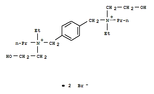 101710-64-9,(p-Phenylenedimethylene)bis(ethyl(2-hydroxyethyl)propylammonium bromid e),(p-Phenylenedimethylene)bis[ethyl(2-hydroxyethyl)propylammoniumbromide] (6CI); 1,4-Benzenedimethanaminium,N,N'-diethyl-N,N'-bis(2-hydroxyethyl)-N,N'-dipropyl-, dibromide (9CI)