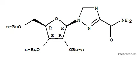 Molecular Structure of 101843-94-1 (1-[(2R,3R,4R,5R)-3,4-dibutoxy-5-(butoxymethyl)oxolan-2-yl]-1,2,4-triaz ole-3-carboxamide)