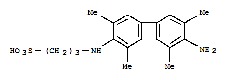 Molecular Structure of 102062-36-2 (1-Propanesulfonic acid,3-[(4'-amino-3,3',5,5'-tetramethyl[1,1'-biphenyl]-4-yl)amino]-)