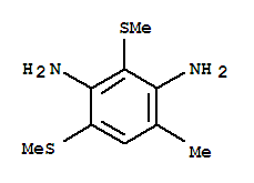 102093-68-5,1,3-Benzenediamine, 4-methyl-2,6-bis(methylthio)-,2,6-Bis(methylthio)-1,3-diamino-4-methylbenzene;3,5-Bis(methylthio)-2,4-diaminotoluene; 3,5-Bis(methylthio)-2,4-toluenediamine;3,5-Dimethylthio-2,4-toluenediamine;6-Methyl-2,4-di(methylthio)-1,3-benzenediamine