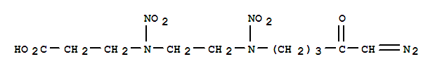 102516-67-6,N-(2-((5-Diazo-4-oxopentyl)nitroamino)ethyl)-N-nitro-beta-alanine,b-Alanine,N-[2-[(5-diazo-4-oxopentyl)nitroamino]ethyl]-N-nitro- (9CI)