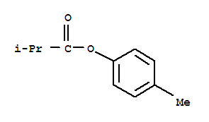 Molecular Structure of 103-93-5 (Propanoic acid,2-methyl-, 4-methylphenyl ester)