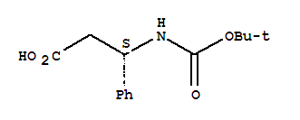 Molecular Structure of 103365-47-5 (Benzenepropanoic acid, b-[[(1,1-dimethylethoxy)carbonyl]amino]-,(bS)-)