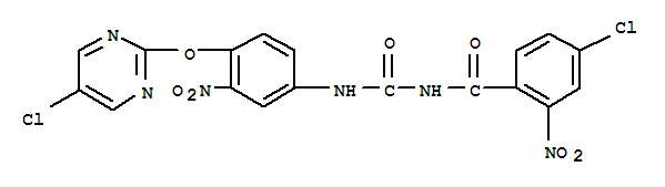 4-CHLORO-N-[[4-(5-CHLOROPYRIMIDIN-2-YL)OXY-3-NITRO-PHENYL]CARBAMOYL]-2 -NITRO-BENZAMIDE