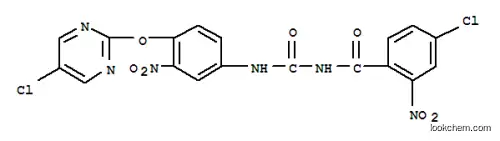 Molecular Structure of 103829-04-5 (4-chloro-N-[[4-(5-chloropyrimidin-2-yl)oxy-3-nitro-phenyl]carbamoyl]-2 -nitro-benzamide)