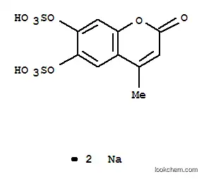 Molecular Structure of 1040-23-9 (disodium (4-methyl-2-oxo-2H-1-benzopyran-6,7-diyl)disulphate)