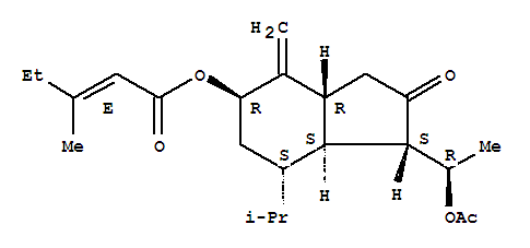2-Pentenoic acid,3-methyl-,(1S,3aR,5R,7S,7aS)-1-[(1R)-1-(acetyloxy)ethyl]octahydro-4-methylene-7-(1-methylethyl)-2-oxo-1H-inden-5-ylester, (2E)-