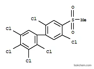 Molecular Structure of 104086-19-3 (4-Methylsulfonyl-2,2',3',4',5,5'-hexachlorobiphenyl)