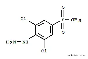 Molecular Structure of 104614-74-6 (2,6-Dichloro-4-(trifluoromethylsulfonyl)phenylhydrazine)