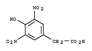 Molecular Structure of 10463-37-3 (Benzeneacetic acid,4-hydroxy-3,5-dinitro-)