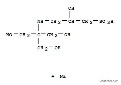 Molecular Structure of 105140-25-8 (3-[N-Tris(hydroxymethyl)methylamino]-2-hydroxypropanesulfonic acid sodium salt)