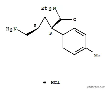 Molecular Structure of 105310-39-2 ((Z)-2-(Aminomethyl)-N,N-diethyl-1-(p-methylphenyl)cyclopropanecarboxam ide hydrochloride)
