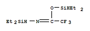 Molecular Structure of 105384-38-1 (Ethanimidic acid,N-(diethylsilyl)-2,2,2-trifluoro-, diethylsilyl ester)