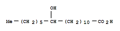 Molecular Structure of 106-14-9 (12-Hydroxyoctadecanoic acid)