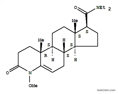 Molecular Structure of 106649-71-2 (N,N-diethyl-4-methoxy-3-oxo-4-aza-5-androstene-17-carboxamide)